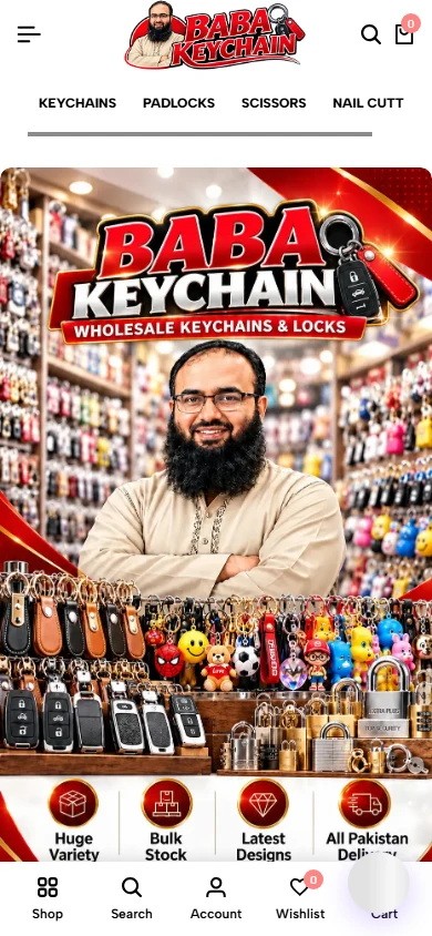 Baba Keychain mobile homepage, captured 2026-10-11