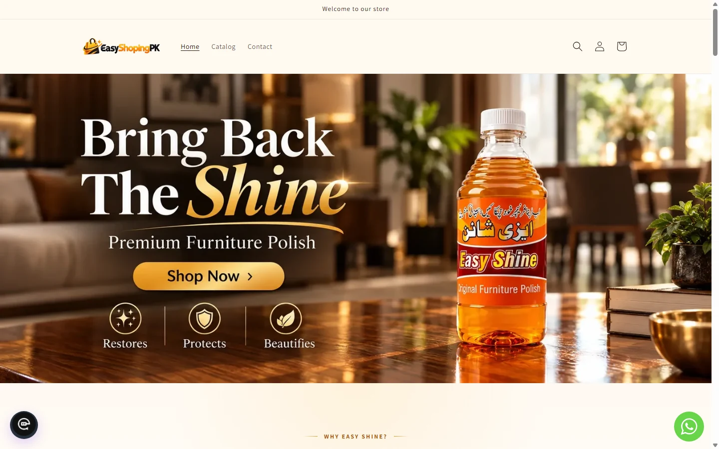 EasyShopingPK desktop homepage, captured 2026-10-11