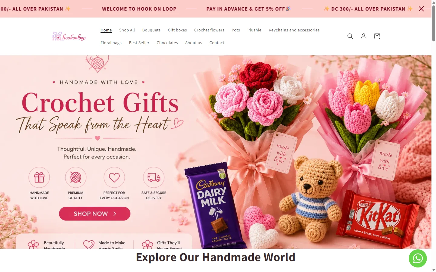 Hol Gifts desktop homepage, captured 2026-10-11